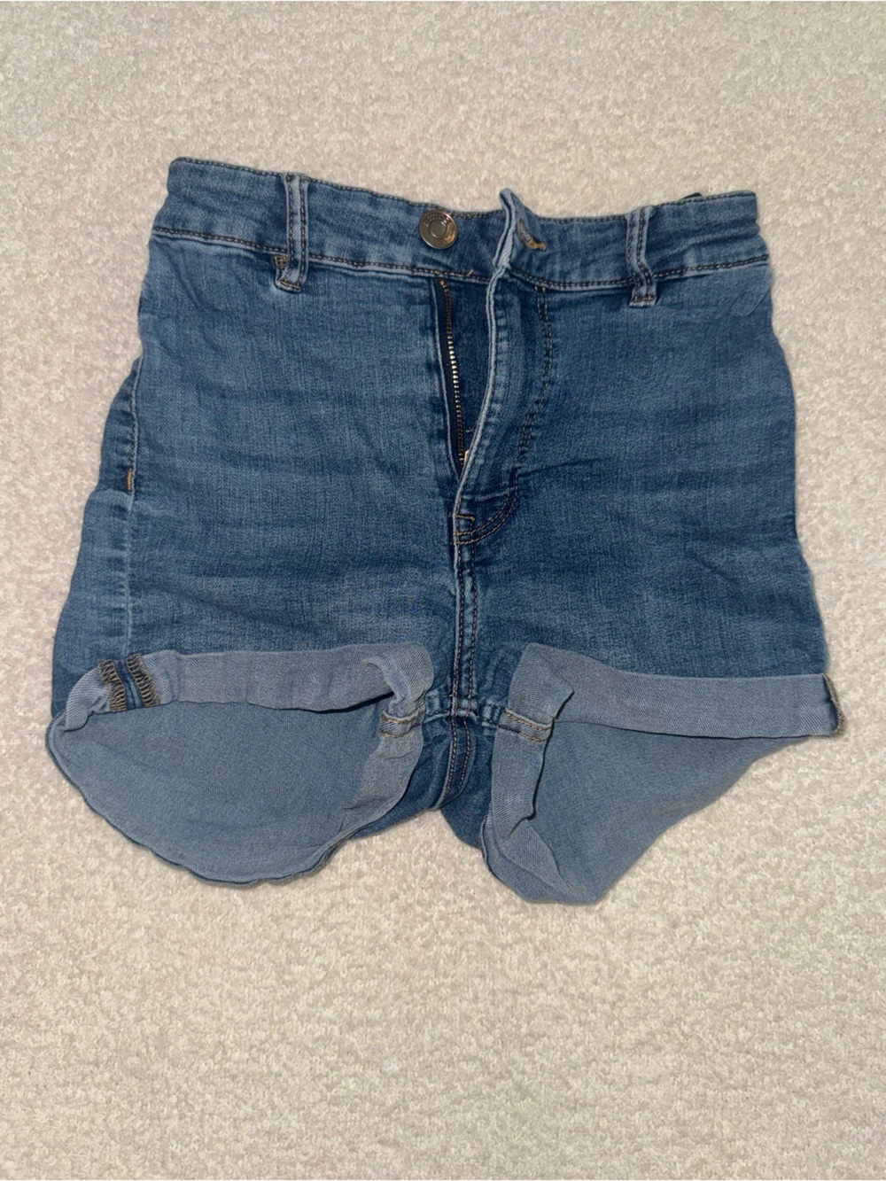 H&M Mid-Blue Denim High-Waist Women’s Shorts